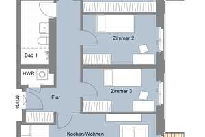 Nachmieter für ruhige, zentrale 4 Zimmer Neubauwohnung mit Einbauküche – Crusiusstr. 30, 4317 Leipzig – Vorschaubild 13