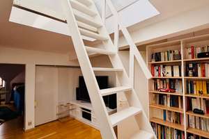Maisonette-Altbauwohnung mit Dachterrasse & ausgebauter Bühne mit Sichtgebälk, reduzierte Stehhöhe  – 70199 Südheim, Stuttgart – Vorschaubild 44