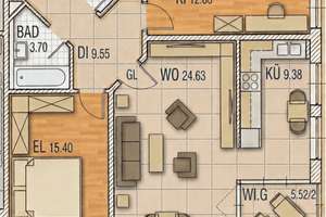 Helle 3-Zimmer-Wohnung mit Wintergarten in Augsburg-Haunstetten – Die vollständige Adresse der Immobilie erhältst du vom Anbieter., 86179 Haunstetten-West, Augsburg – Vorschaubild 11
