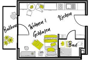 Möblierte Komfort XL-Apartments  - Campus Living Darmstadt – Haardtring 15, 64295 Darmstadt-West, Darmstadt – Vorschaubild 16
