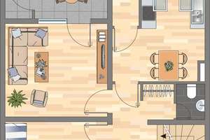 Charmante 3-Zimmer Maisonette-Wohnung mit Bodenheizung - ab sofort Verfügbar..