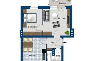 2 Zimmer Wohnung mit Einbauküche vom Vormieter! – Cracauer Str. 32, 39114 Cracau, Magdeburg – Vorschaubild 3