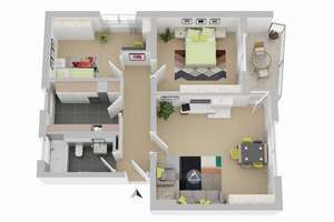 Im Wasserkamp 14, 3 L - Charmante 3-Zimmer-Wohnung mit Loggia und Tageslichtbad! – Im Wasserkamp 14, 38120 Weststadt, Braunschweig – Vorschaubild 2