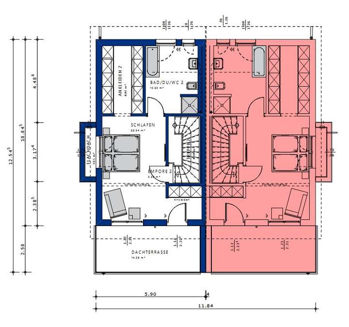 Beispielgrundriss Dachgeschoss