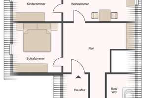 für Naturliebhaber - 50 m² Dachgeschoss-Wohnung auf Resthof in Mengede