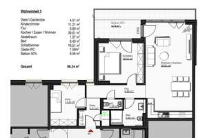 Altersgerechte 3-Zimmer-Wohnung Erstbezug/Neubau MG-Hardterbroich-Pesch in einem KFW-40 MFH – Elisabethstraße 18, 41065 Hardterbroich-Pesch, Mönchengladbach – Vorschaubild 2
