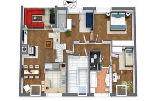 Oberkassel Rheinnähe: Top-Level, 5 Räume, Kamin, Stellplatz – Die vollständige Adresse der Immobilie erhältst du vom Anbieter., 40549 Oberkassel, Düsseldorf – Vorschaubild 14