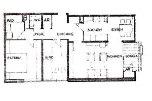Teilmöblierte ruhige 3 Zimmer Wohnung mit Aufzug und eigenem PKW-Stellplatz
