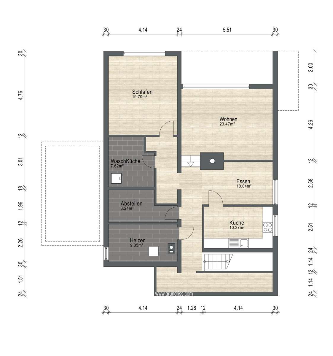 Sanierungsbedürftig! Architektenhaus mit ELW in ruhiger Lage von Lampertheim-Hüttenfeld, Bergstraße Kreis – Bild 2