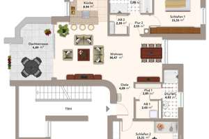 Freies 3-Zimmer-Penthouse # 227 mit Dachterrasse in Hadern! – Die vollständige Adresse der Immobilie erhältst du vom Anbieter., 81375 Neuhadern, München – Vorschaubild 12