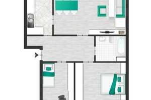 Gepflegte 3 Zimmer Wohnung mit Loggia in Wahnheide – Artilleriestr. 70, 51147 Köln – Vorschaubild 1