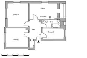 Schick sanierte 3-Zimmer-Wohnung mit Wohnküche. – Dohnaer Straße 15, 1809 Heidenau – Vorschaubild 2