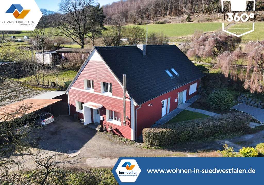 Immobilie in Herscheid - VR IMMO: Idyllisches Wohnen im umgebauten Schwedenhaus – ideal als Dauerwohnsitz oder Feriendomizil! - Bild 0