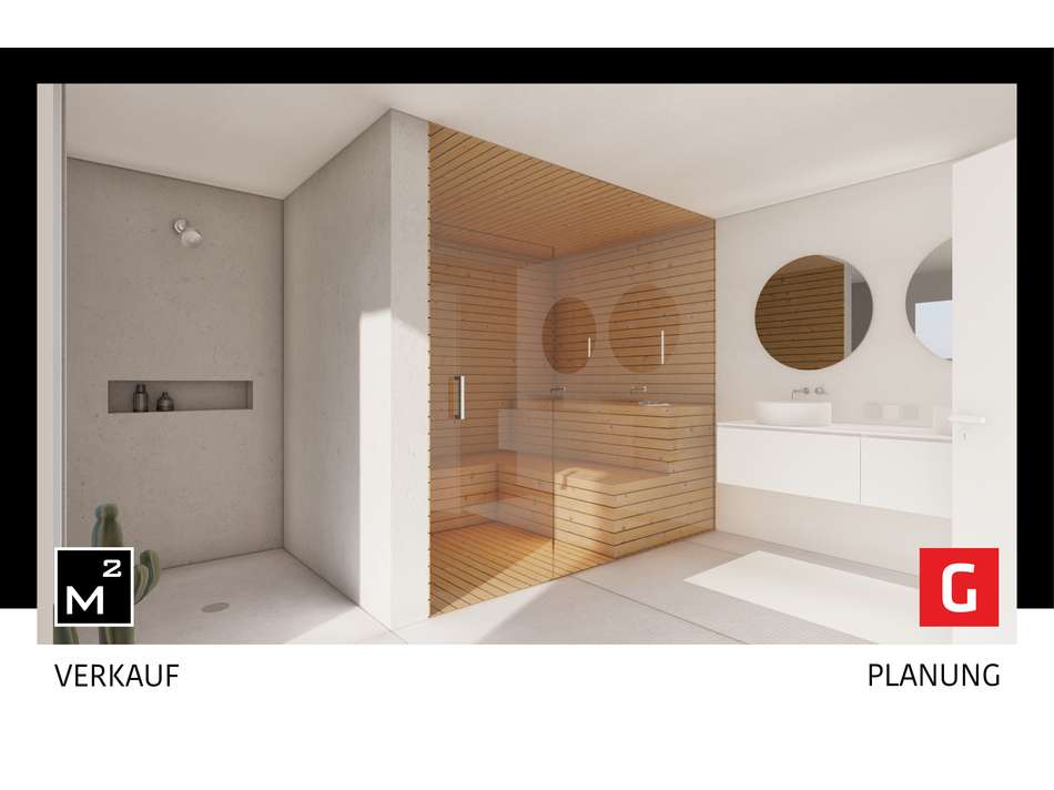 Badezimmer mit Sauna