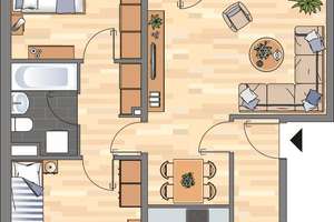 Gemütliche 3-Zimmer-Etagenwohnung mit neuem Badezimmer in Wolfsburg – Potsdamer Weg 9, 38448 Vorsfelde, Wolfsburg – Vorschaubild 2