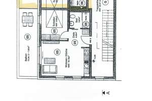Kleine schöne Singlewohnung mit großer Dachterrasse u. Garage zu verkaufen. – Bahnhofstr. 133, 4158 Wiederitzsch, Leipzig – Vorschaubild 2
