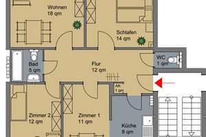 Sanierte 4-Zimmer- Wohnung mit West-Balkon und einer neuen Einbauküche! – Arno-Holz-Weg 10, 21077 Wilstorf, Hamburg – Vorschaubild 8