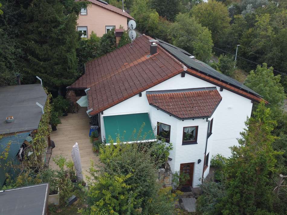 Draufsicht mit Terrasse