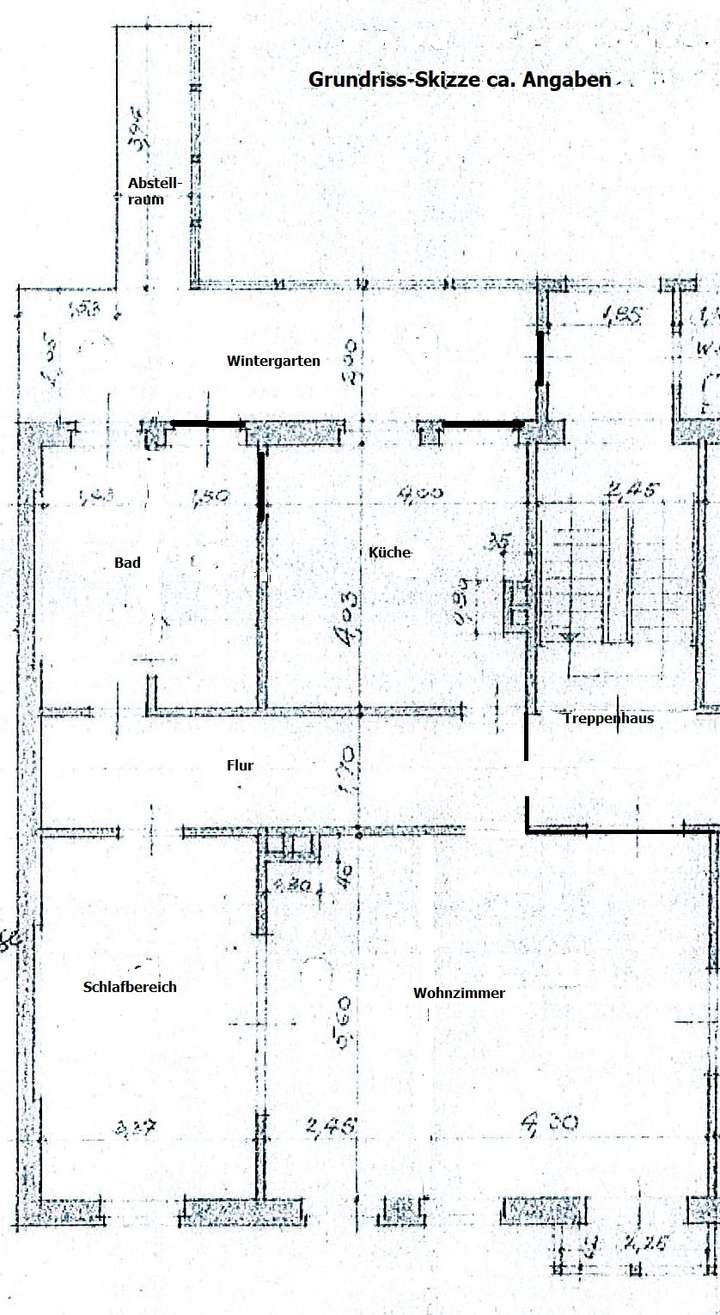 Grundriss-Skizze Exposé