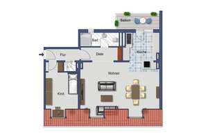 Provisionsfrei: 3,5-Zimmer-105 qm DG-Wohnung über 2 Etagen mit Balkon in Düsseldorf Pempellfort – Tußmannstraße 46, 40477 Pempelfort, Düsseldorf – Vorschaubild 3