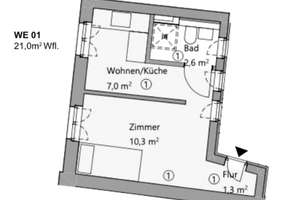Erstbezug nach Sanierung mit EBK: Geschmackvolle 1,5-Zimmer-Hochparterre-Wohnung in Stuttgart – Rotenbergstraße 38, 70190 Ostheim, Stuttgart – Vorschaubild 8