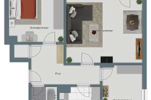 Erbbaurecht: Vermietete 3-Zimmer-Wohnung mit Balkon in Augsburg-Göggingen – Die vollständige Adresse der Immobilie erhältst du vom Anbieter., 86199 Göggingen-Nordost, Augsburg – Vorschaubild 7