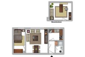 Schöne, frisch sanierte 2 Zimmer Wohnung - zzgl. Mansade – Moorblek 1, 24111 Russee, Kiel – Vorschaubild 3