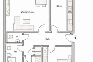 Gepflegte 3-Zimmer-Wohnung mit Balkon & TG-Stellplatz in Köln-Vingst – Kuthstrasse 92, 51107 Vingst, Köln – Vorschaubild 7