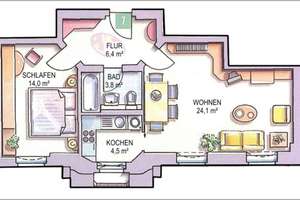 Helle, vollständig renovierte 2-Zimmer-Wohnung mit großem Wohnzimmer in Dresden-Striesen – Lauensteiner Straße 50, 1277 Striesen-Ost, Dresden – Vorschaubild 2