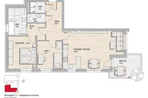 3 Zimmer Wohnung im 1. OG mit Balkon – Carl-Bender-Straße 12, 65197 Dotzheim, Wiesbaden – Vorschaubild 7