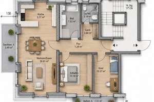 Harlaching von seiner schönsten Seite – stilvolle 3-Zimmer-Wohnung mit Sonnenterrasse und Balkon – 81545 Harlaching, München – Vorschaubild 2