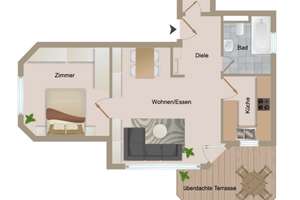 2-ZI-ETW mit Terrasse - idealer Start in´s Eigenheim – Die vollständige Adresse der Immobilie erhältst du vom Anbieter., 70376 Münster, Stuttgart – Vorschaubild 9