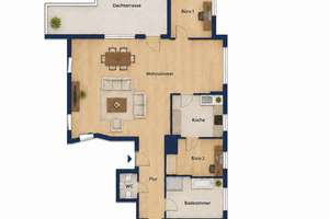 Penthouse mit ca. 40 m² Dachterrasse, Tiefgarage und zusätzlichem Apartment – 46045 Altstadt-Mitte, Oberhausen – Vorschaubild 14