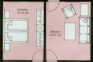 Stilvolle, modernisierte 2-Raum-Wohnung mit Einbauküche in Krefeld – Färberstraße 10, 47798 Krefeld – Vorschaubild 2