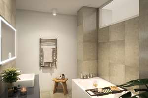 Unikat für urbanen Lifestyle – Design-Neubau mit Balkon, Badewanne und smarten Details – Warschauer Straße 10, 10243 Friedrichshain, Berlin – Vorschaubild 3