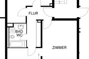 2 Zimmer mit Balkon – Hüttenplatz 44, 58135 Haspe-Ost, Hagen – Vorschaubild 2