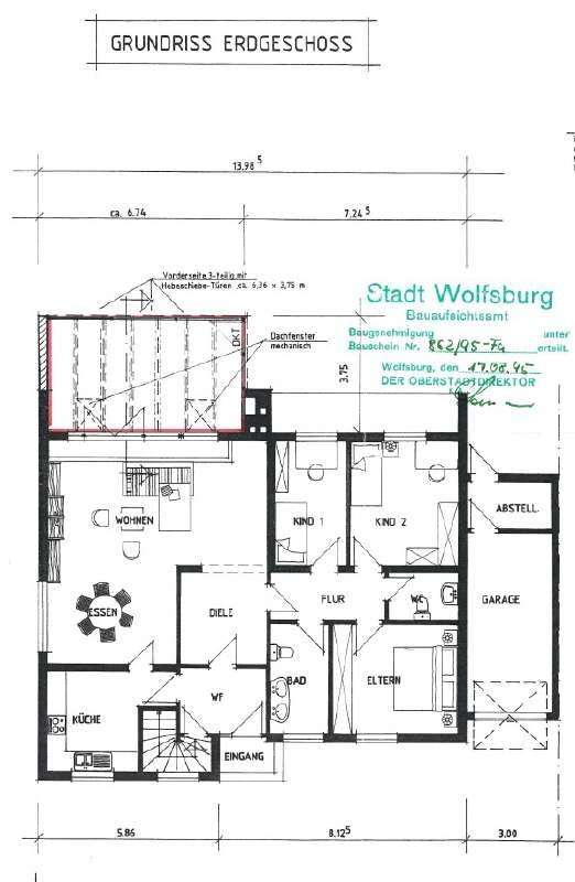 Grundriss mit Wintergarten EG