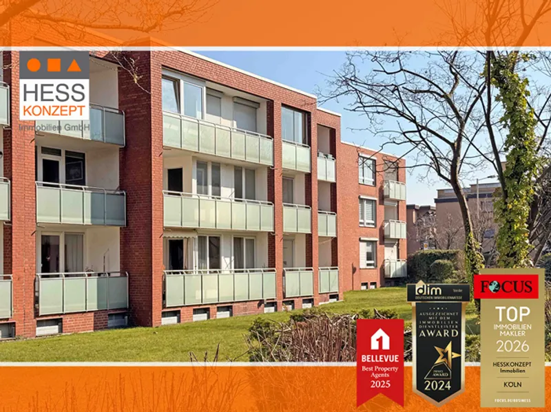 JETZT MODERIERTEN BESICHTIGUNGSFILM ANSCHAUEN: 2-Zimmer + Westbalkon mit separater Garage!, Rhein Erft Kreis – Bild 3