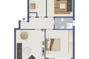 Erstbezug nach Sanierung | Stilvolle 3-Zimmer-Endetagenwohnung mit Loggia in Hamburg-Sasel – Schönsberg 37, 22395 Sasel, Hamburg – Vorschaubild 12