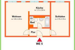 Hübsche, gepflegte 2-Raum-Whg mit viel Tageslicht – Wartburgstraße 1a, 9126 Lutherviertel, Chemnitz – Vorschaubild 4