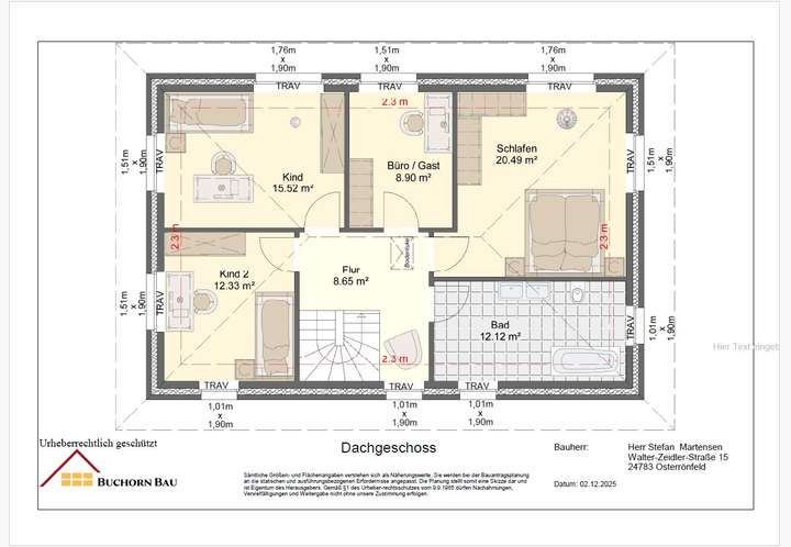 Entwurfsplanung Grundriss OG