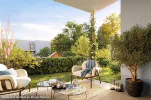 *BEZUGSFERTIG 2026* TOWNHOUSE-FEELING: 3-ZIMMER-GARTENWOHNUNG MIT PRIVATEM ZUGANG – Max-Liebermann-Straße 1b, 80937 Am Hart, München – Vorschaubild 1