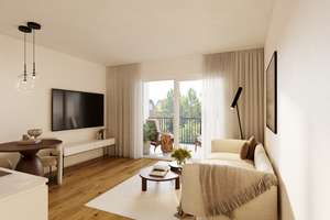 2-Zimmer Neubauwohnung mit Sonnenbalkon in Südausrichtung auf der ruhigen Gartenseite
