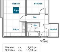 2-Raum-Stadt-Wohnung mit Balkon und offener Küche – Grunaer Str. 6, 1069 Pirnaische Vorstadt, Dresden – Vorschaubild 2