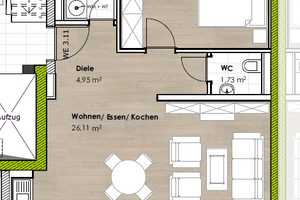 Moderne 2-Zimmer-Wohnung mit sonniger Dachterrasse – Marburger Straße 82, 68305 Mannheim – Vorschaubild 13