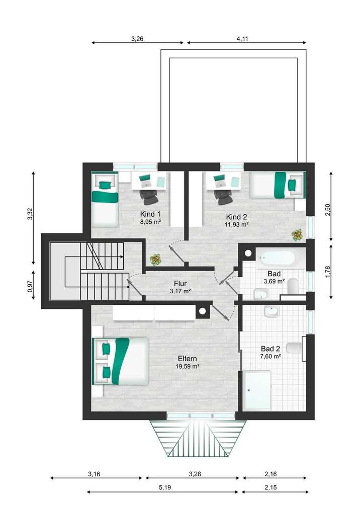 Grundriss OG Bestand