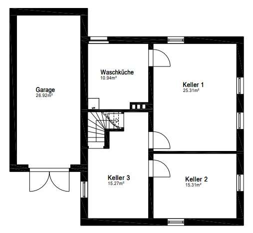 Keller mit Arbeits- und Fitnes