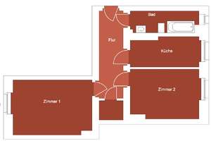Nähe Bahnhof Neustadt: 2-Zi-Wohnung mit Wanne – Großenhainer Straße 16b, 1097 Leipziger Vorstadt, Dresden – Vorschaubild 2