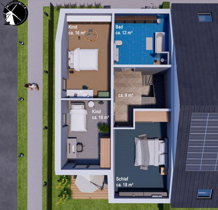 Visualisierung Grundriss OG