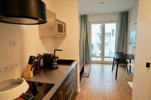 Schwabing, Leopoldstr. 204, Rückgebäude, möblierte 1 Zi.-Whg. mit Westbalkon, 6. OG, Bj. 2018 – Leopoldstraße 204, 80804 Neufreimann, München – Vorschaubild 4